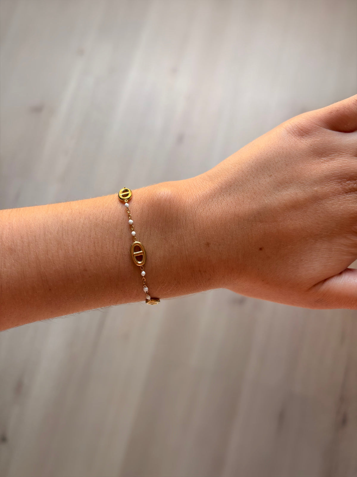 BRACELET MARINE PERLÉ
